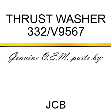 THRUST WASHER 332/V9567