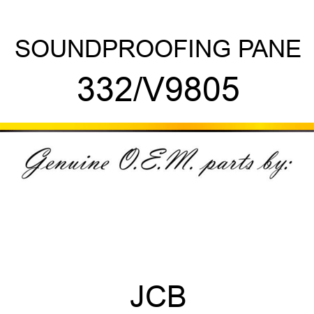 SOUNDPROOFING PANE 332/V9805