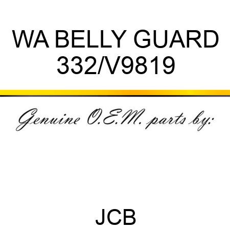 WA BELLY GUARD 332/V9819