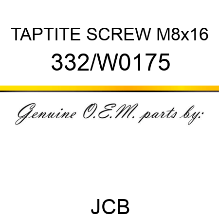 TAPTITE SCREW M8x16 332/W0175