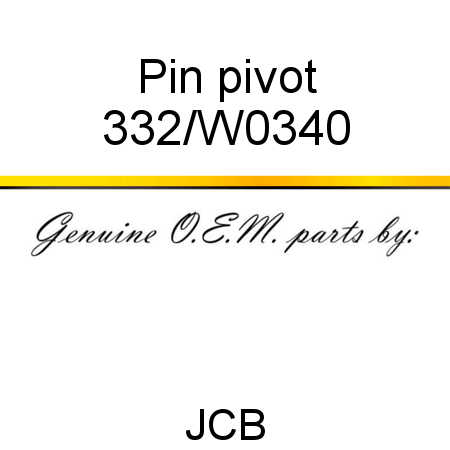 Pin, pivot 332/W0340