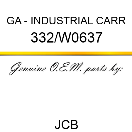 GA - INDUSTRIAL CARR 332/W0637