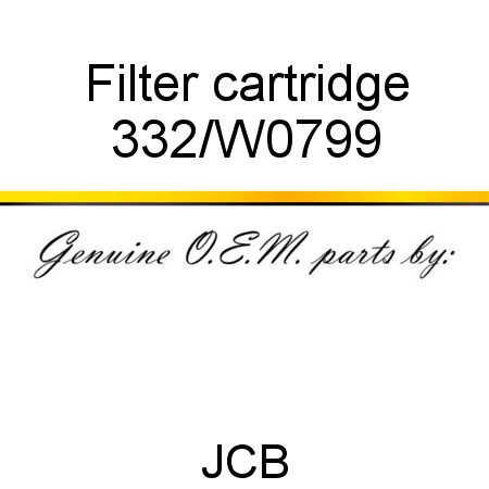 Filter, cartridge 332/W0799