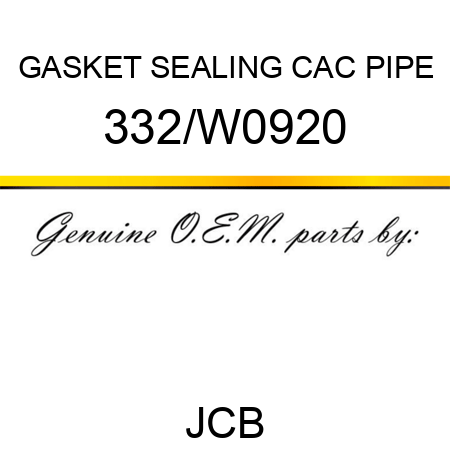 GASKET SEALING CAC PIPE 332/W0920