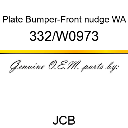 Plate, Bumper-Front nudge WA 332/W0973