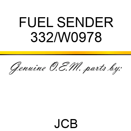 FUEL SENDER 332/W0978