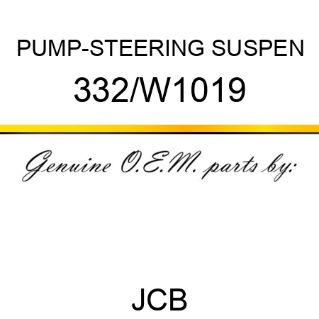 PUMP-STEERING SUSPEN 332/W1019