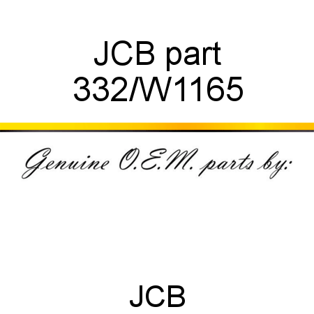 JCB part 332/W1165