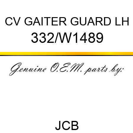 CV GAITER GUARD LH 332/W1489