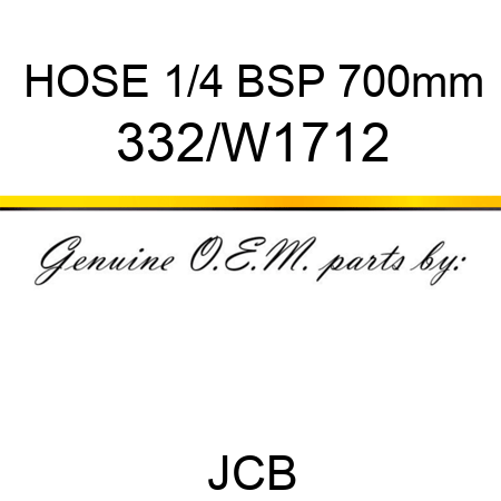 HOSE 1/4 BSP 700mm 332/W1712