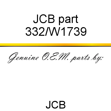 JCB part 332/W1739