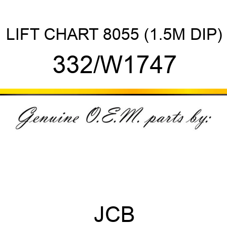 LIFT CHART 8055 (1.5M DIP) 332/W1747