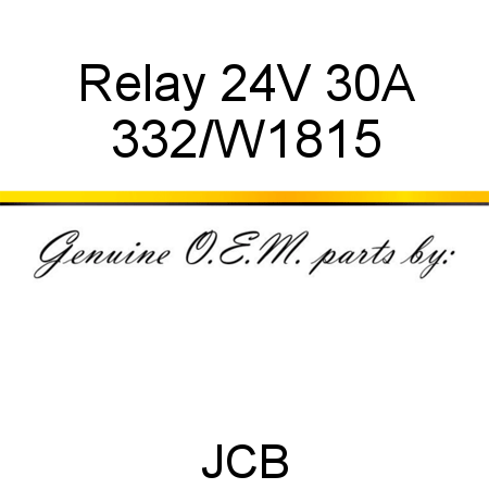 Relay, 24V 30A 332/W1815