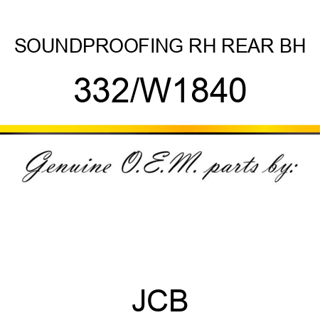 SOUNDPROOFING RH REAR BH 332/W1840