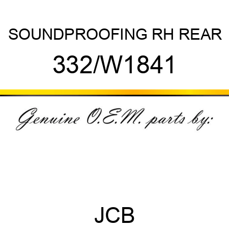 SOUNDPROOFING RH REAR 332/W1841