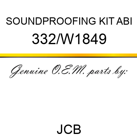 SOUNDPROOFING KIT ABI 332/W1849