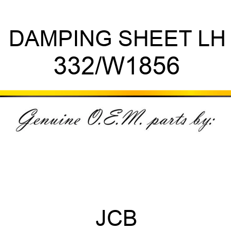 DAMPING SHEET LH 332/W1856