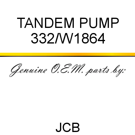 TANDEM PUMP 332/W1864