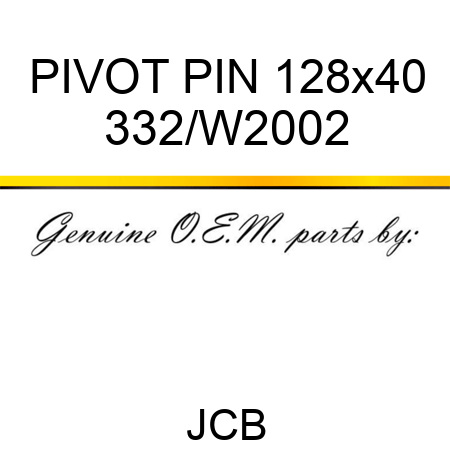 PIVOT PIN 128x40 332/W2002