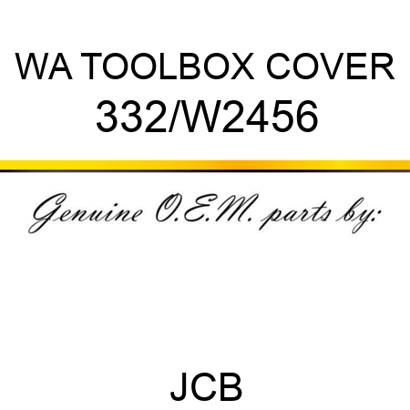 WA TOOLBOX COVER 332/W2456