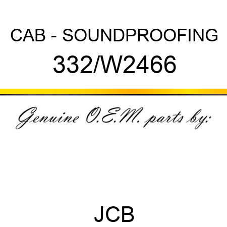 CAB - SOUNDPROOFING 332/W2466