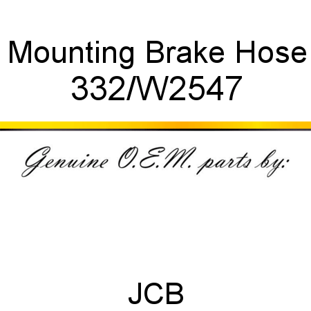 Mounting, Brake Hose 332/W2547