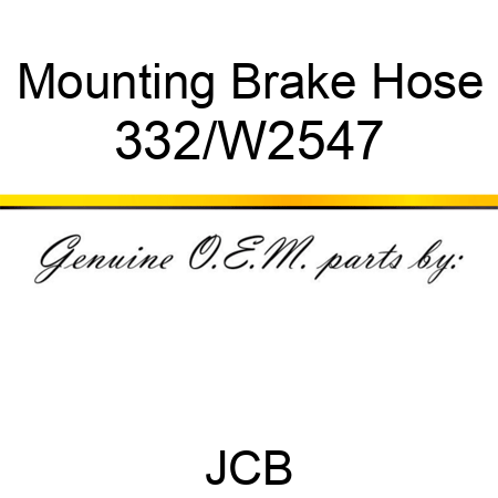 Mounting, Brake Hose 332/W2547