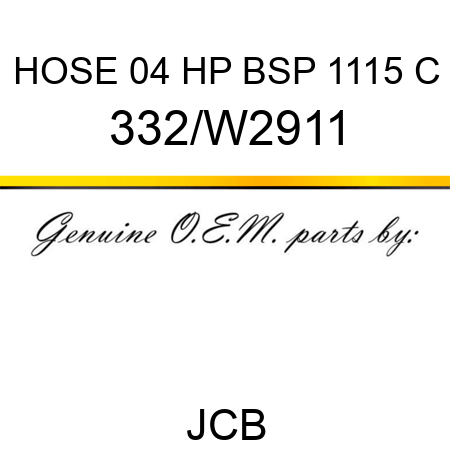 HOSE 04 HP BSP 1115 C 332/W2911