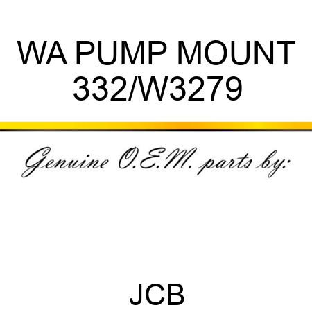 WA PUMP MOUNT 332/W3279