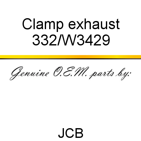 Clamp, exhaust 332/W3429