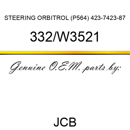 STEERING ORBITROL (P564) 423-7423-87 332/W3521