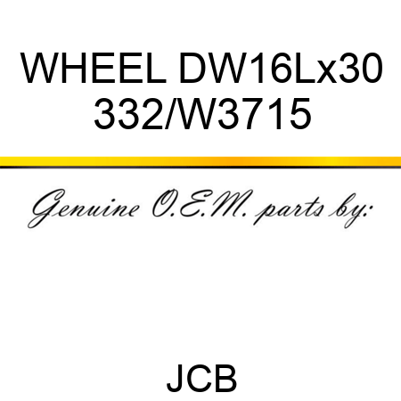 WHEEL DW16Lx30 332/W3715