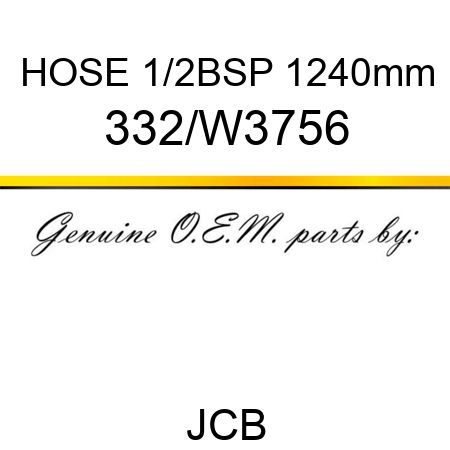 HOSE 1/2BSP 1240mm 332/W3756