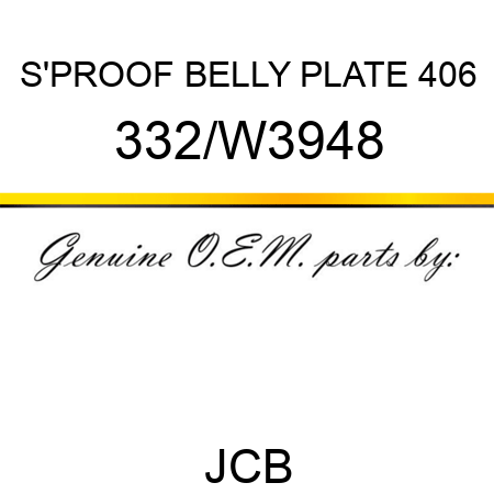 S'PROOF BELLY PLATE 406 332/W3948