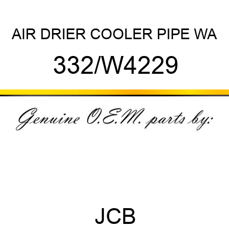 AIR DRIER COOLER PIPE WA 332/W4229