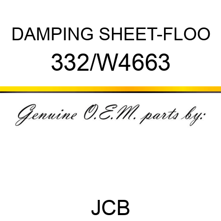 DAMPING SHEET-FLOO 332/W4663