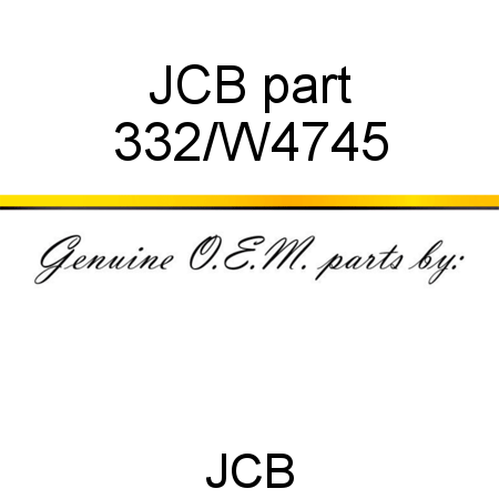 JCB part 332/W4745