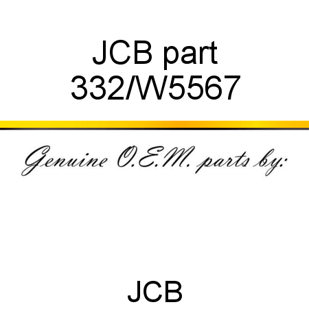 JCB part 332/W5567