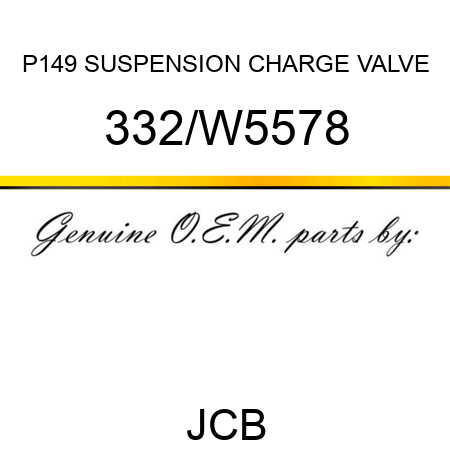 P149 SUSPENSION CHARGE VALVE 332/W5578