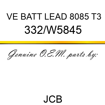 +VE BATT LEAD 8085 T3 332/W5845