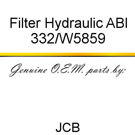 Filter, Hydraulic ABI 332/W5859