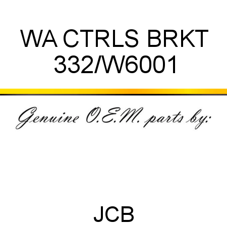 WA CTRLS BRKT 332/W6001