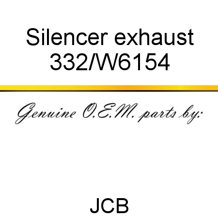 Silencer, exhaust 332/W6154