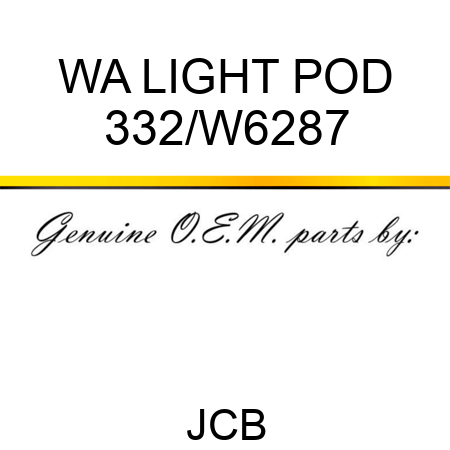 WA LIGHT POD 332/W6287