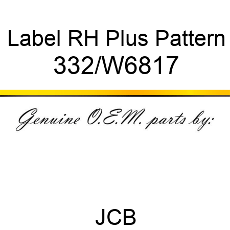 Label RH Plus Pattern 332/W6817