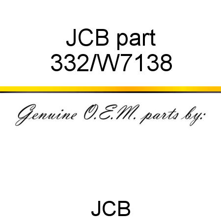 JCB part 332/W7138
