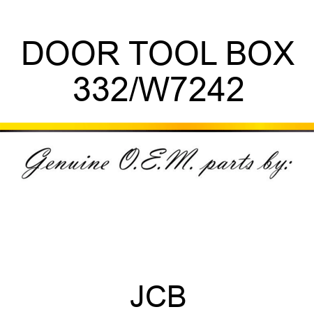 DOOR TOOL BOX 332/W7242