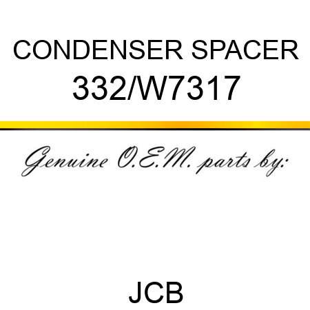 CONDENSER SPACER 332/W7317