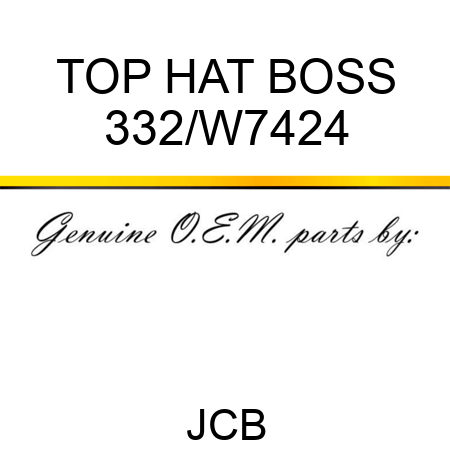 TOP HAT BOSS 332/W7424