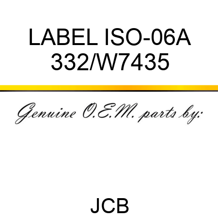 LABEL ISO-06A 332/W7435